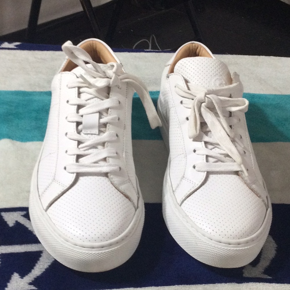 White Perforated Men's Sneakers